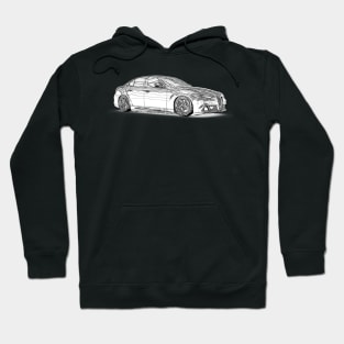 Alfa Romeo Giulia Quadrifoglio Custom Wireframe Hoodie